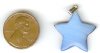 1 20x5mm Light Sapphire Fiber Optic Star Pendant